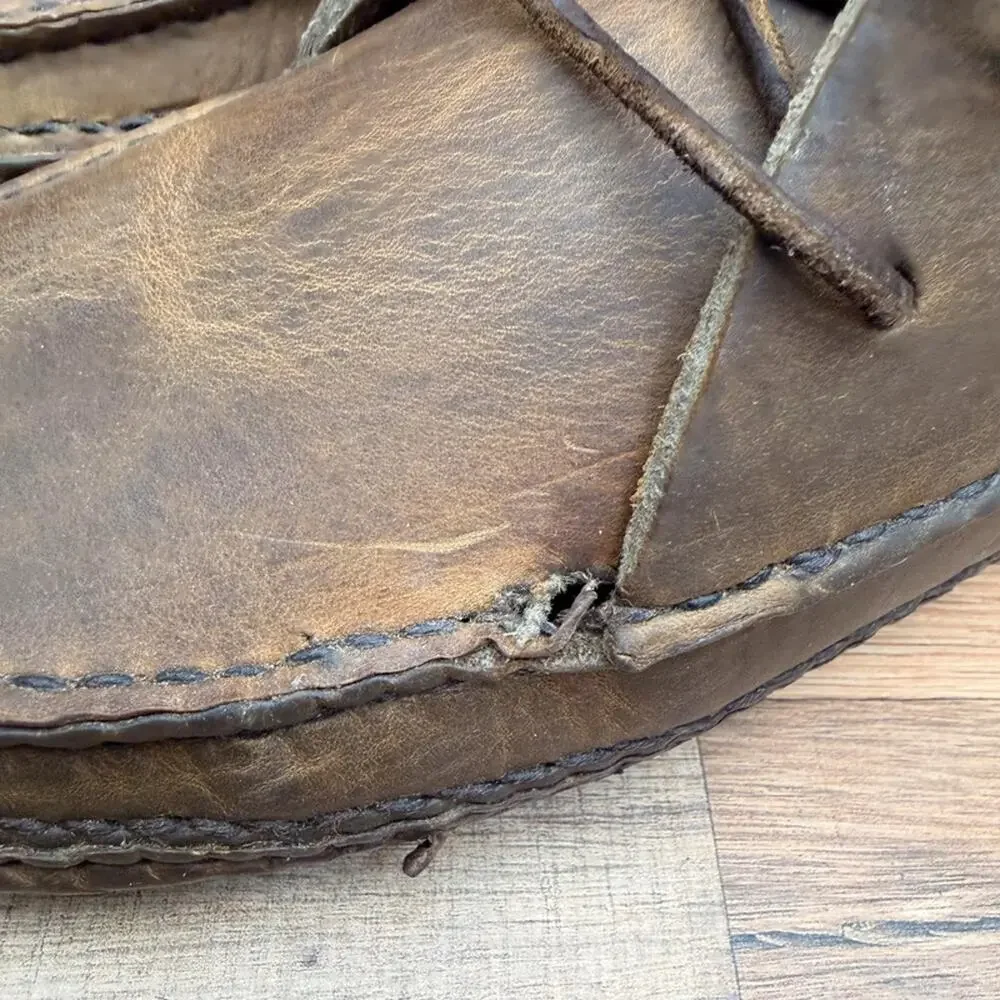 Quoddy men size 9.5 Tracker LE - Chromepak Natural Leather Moccasins Boots